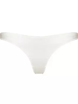 Fleur Du Mal атласные трусы-стринги Luxe, белый