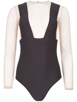 Fleur Du Mal боди с принтом, черный