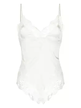 Fleur Du Mal боди Venus с кружевом, белый
