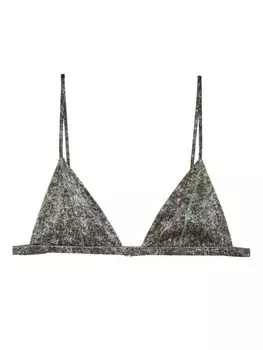 Fleur Du Mal бюстгальтер Luxe Triangle, серый