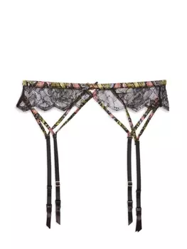 Fleur Du Mal кружевной пояс для чулок Rose, черный