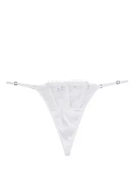 Fleur Du Mal кружевные стринги Фрэнки, белый