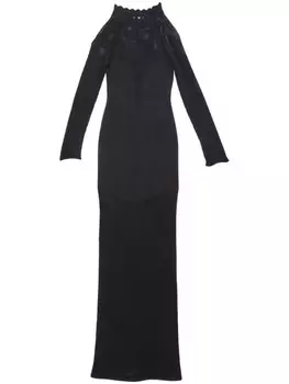 Fleur Du Mal платье с фестончатым краем, черный