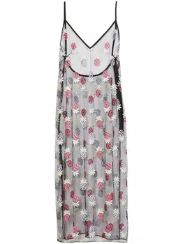 Fleur Du Mal платье с вышивкой, черный