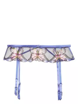 Fleur Du Mal пояс для чулок Butterfly с вышивкой