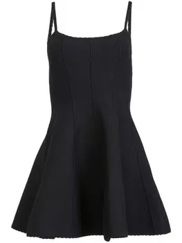 Fleur Du Mal расклешенное платье-корсет, черный