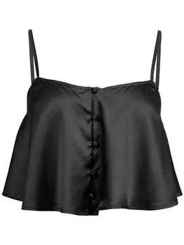 Fleur Du Mal роскошная майка Flutter, черный