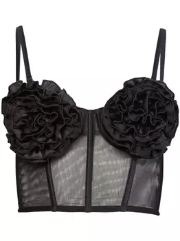 Fleur Du Mal топ-бюстье с аппликацией, черный