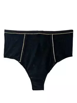 Fleur Du Mal трусы-брифы Brilliant с завышенной талией, черный