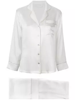 Fleur Of England пижама с контрастной окантовкой, белый