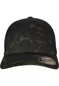 Flexfit Flex Cap " Flexfit Unisex Multicam Trucker Mesh Cap", черный