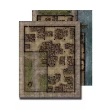 Флип-мат - Склад, GameMastery - Flip-Mats - Building, City & Village Locales