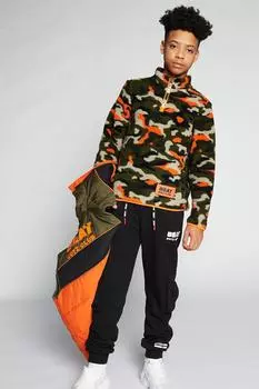 Флис Borg с четвертью молнией Trail 'Trail' Beat Boyz Club, оранжевый