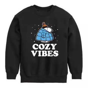 Флис для мальчиков 8–20 лет Peanuts Cozy Vibes Snoopy Licensed Character, черный