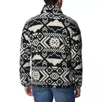 Флис Helvetia Half-Snap мужские Columbia, цвет Black Checkered Peaks Tonal