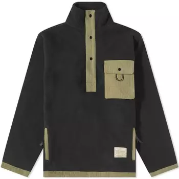 Флис Manresa Dover Half Snap, черный/оливковый