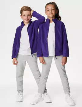 Флис на молнии унисекс (2–16 лет) Marks & Spencer, фиолетовый