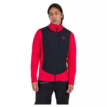 Флис Rossignol Classique Hybrid full zip, красный