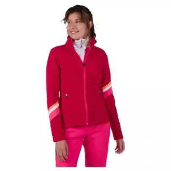 Флис Rossignol Strawpile full zip, розовый/красный