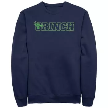 Флис с графическим рисунком Big & Tall Dr. Seuss Grinch Collegiate Licensed Character, темно-синий