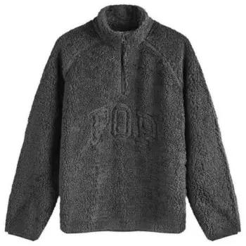Флис с логотипом Arch и молнией на половину длины Pop Trading Company, черный