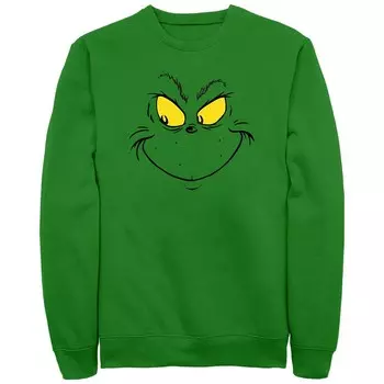 Флис с рисунком Big & Tall Dr. Seuss Grinch Naughty Face Licensed Character, цвет Kelly