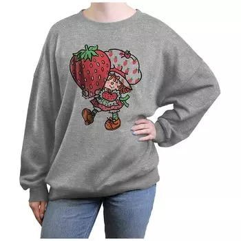 Флис с рисунком Happy Strawberry Shortcake для юниоров Licensed Character, цвет Heather Gray