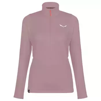 Флис Salewa Puez Polarlite half zip, розовый