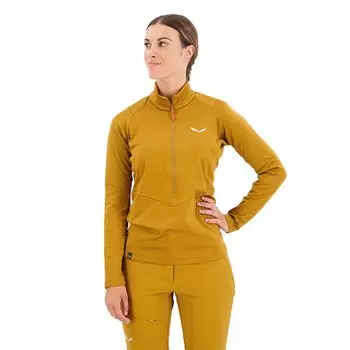 Флис Salewa Puez Pullover Half Zip, коричневый