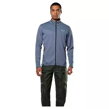 Флис Salewa Puez Waffle HYB Pl, синий