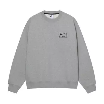 Флис Stussy x Nike Fleece Crew, цвет Dark Grey Heather