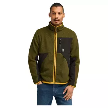 Флис Timberland Sherpa Mix Media full zip, зеленый