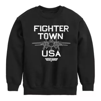 Флис Top Gun Fighter Town для мальчиков 8–20 лет Licensed Character, черный