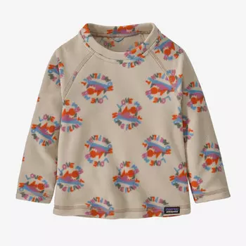 Флисовая футболка Baby Micro D Patagonia, цвет Love Love: Pumice