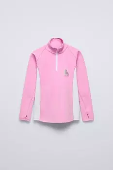 Флисовая футболка на молнии из коллекции ski ZARA, розовый