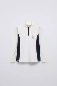 Флисовая футболка на молнии из коллекции ski ZARA, белый