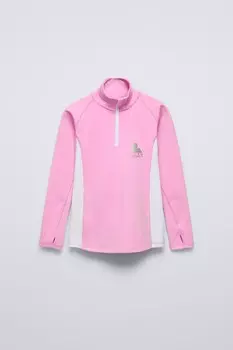 Флисовая футболка на молнии из коллекции ski ZARA, розовый