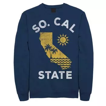 Лонгслив с графическим рисунком "So. Cal State" California, синий