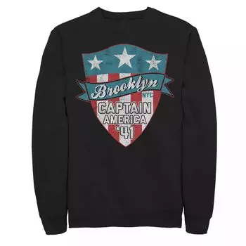 Флисовая футболка с логотипом Marvel Captain America Brooklyn Shield для юниоров Licensed Character