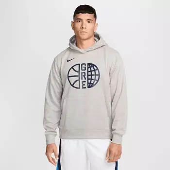 Флисовая худи Greece Basketball Practice Nike, цвет Dk Grey Heather/(Obsidian)