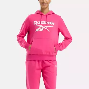 Флисовая худи Identity с большим логотипом Reebok, розовый