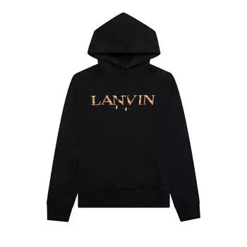 Флисовая худи Lanvin Eusebio, цвет Черный/Оранжевый