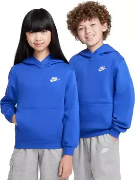 Флисовая худи Nike All Kids Fit Sportswear Club, цвет Game Royal/White