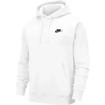 Флисовая худи NSW Club Nike, цвет Wei/Wei/Schwarz