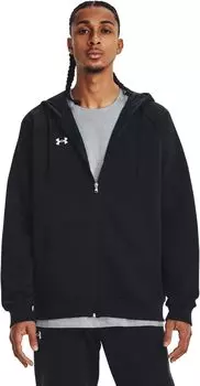 Флисовая худи Rival на молнии во всю длину Under Armour, цвет Black/White