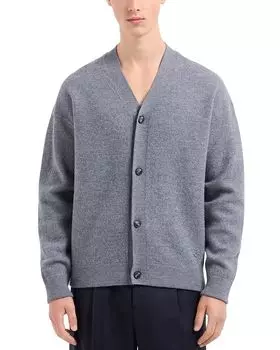 Флисовая кардиган Emporio Armani, серый