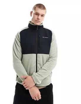 Флисовая кофта Sage Peak с застежкой-молнией зеленого цвета Columbia