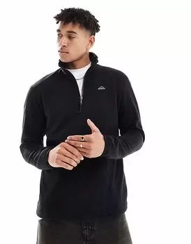 Флисовая кофта Superdry Polar с застежкой-молнией до середины груди, черного цвета