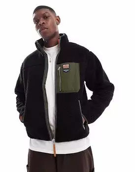 Флисовая кофта Superdry Vintage Retro с молнией черного цвета