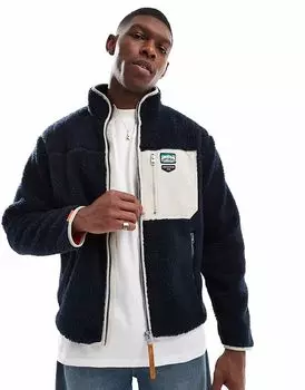 Флисовая кофта Superdry Vintage Retro с застежкой-молнией в цвете Eclipse Navy